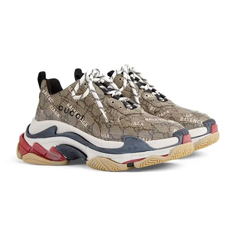 gucci x balenciaga the hacker project triple s beige|Gucci X Balenciaga sneaker.